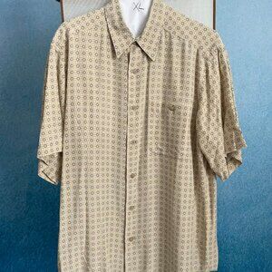 Claiborne Mens Short Sleeve Medium pattern button down